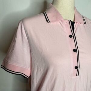 Love Moschino Pink Short Sleeve Graphic Print Polo Top 8